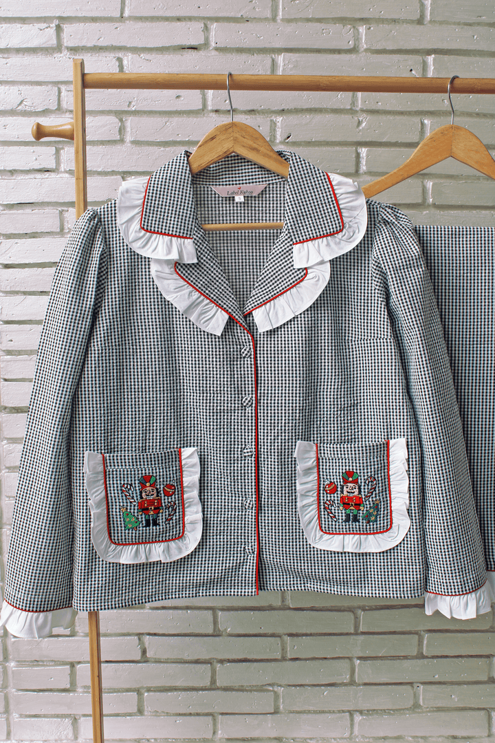 Gingham Nutcracker Night Suit Set