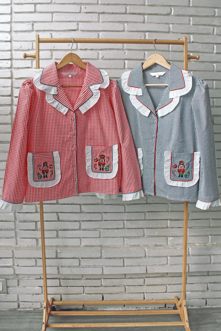 Gingham Nutcracker Night Suit Set