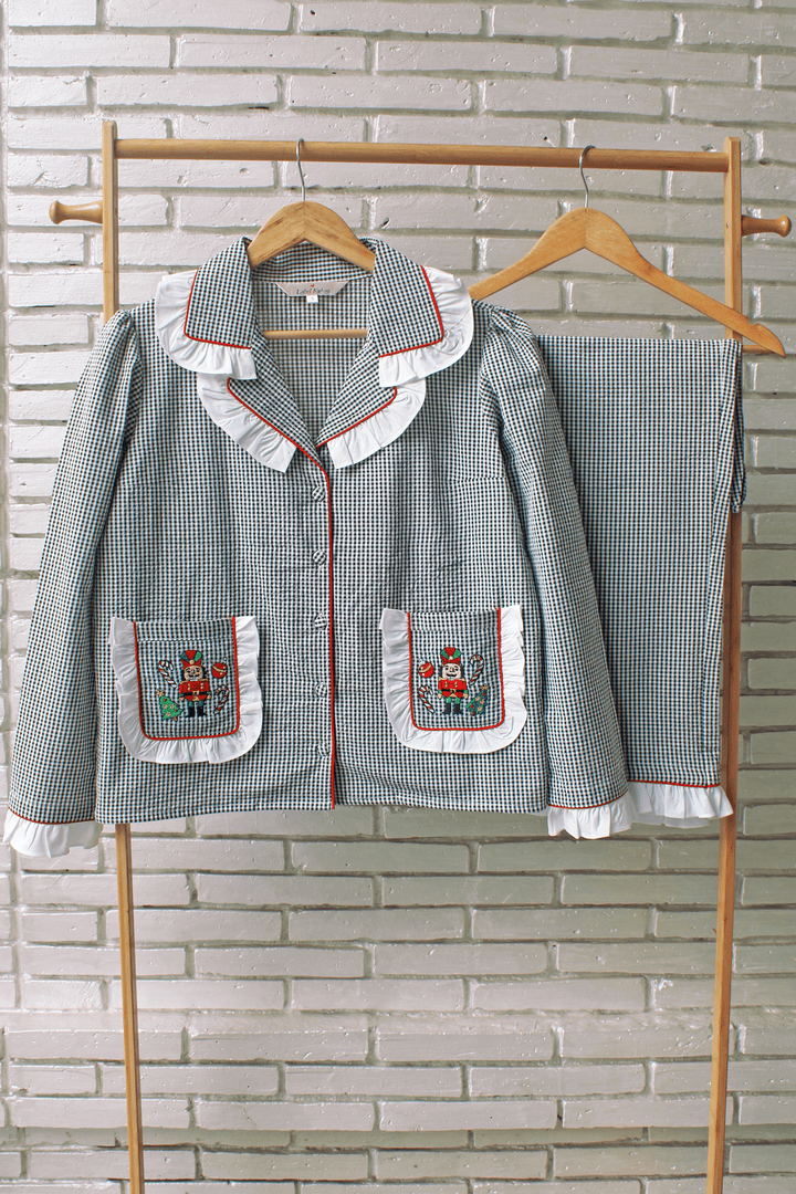 Gingham Nutcracker Night Suit Set