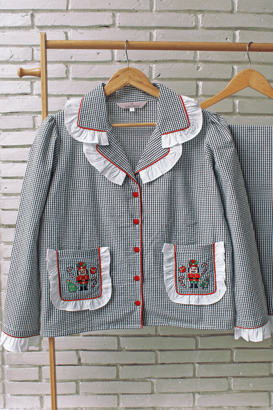 Gingham Nutcracker Night Suit Set