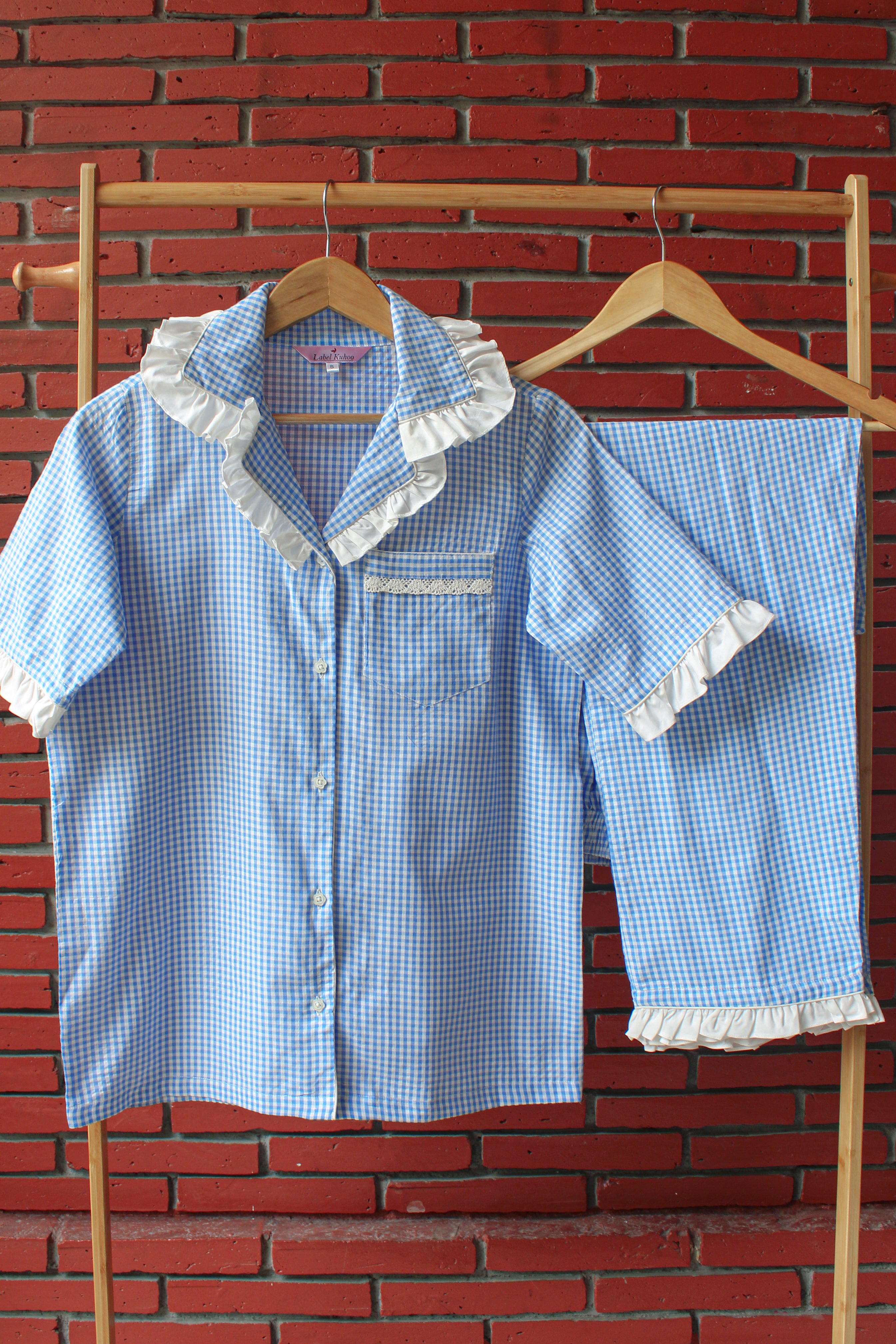 Buy the Blue Raspberry Night Suit Set | 100% Cotton | Label Kuhoo