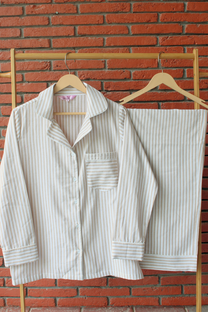 Sandy Stripes Night Suit Set