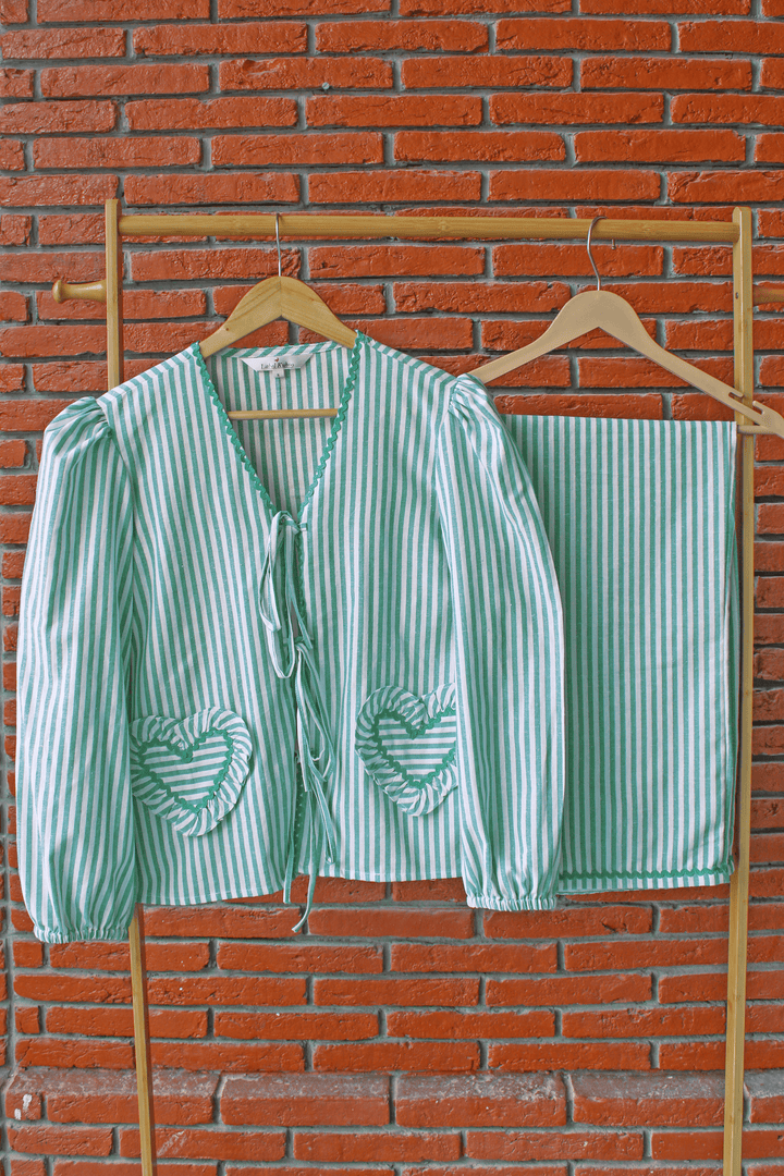 Minty Hearts Night Suit Set