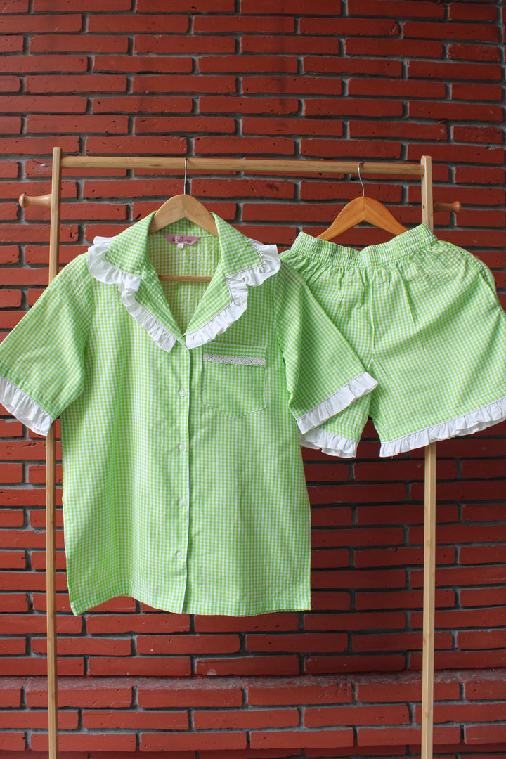 Lime Shorts Set