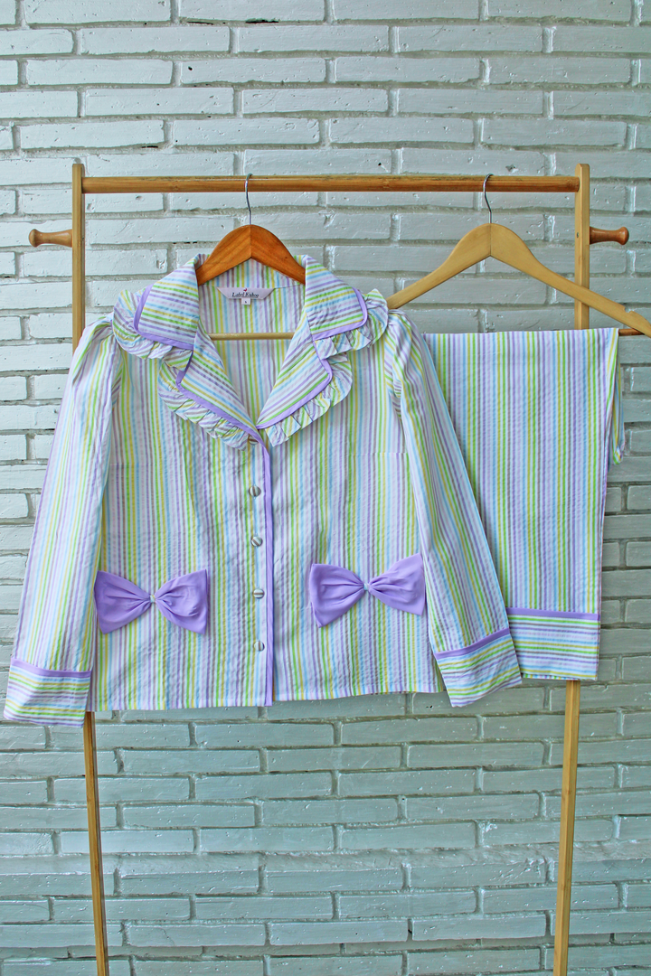 Lavender Bows Night Suit Set