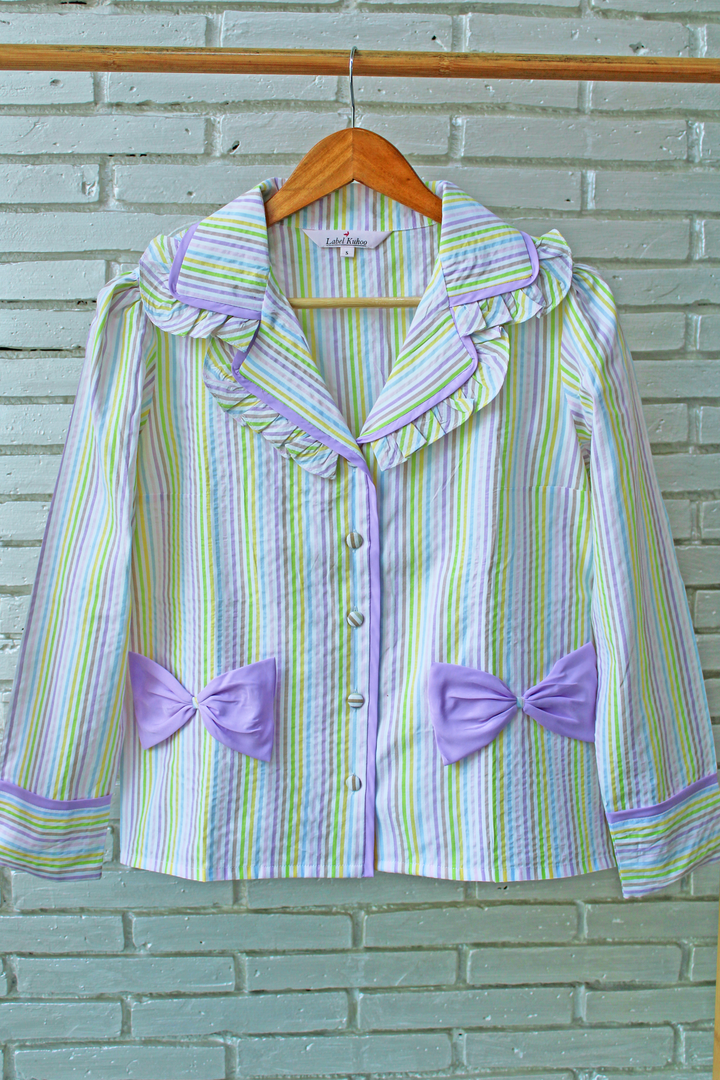 Lavender Bows Night Suit Set