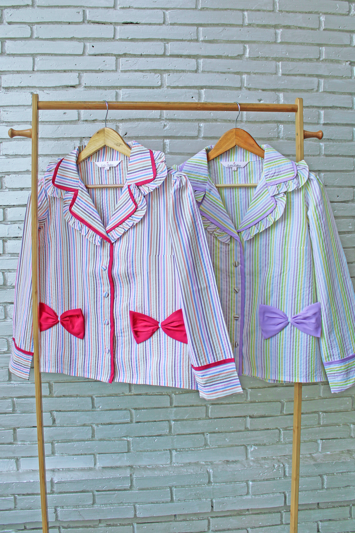Lavender Bows Night Suit Set