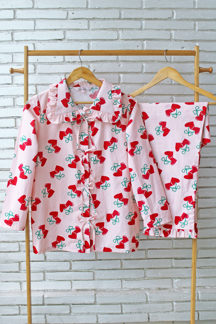 Mon Cherry Love Night Suit Set