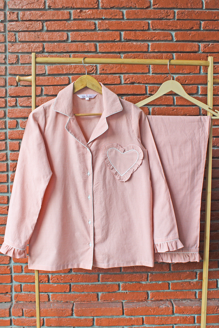 Peach Blush Night Suit Set