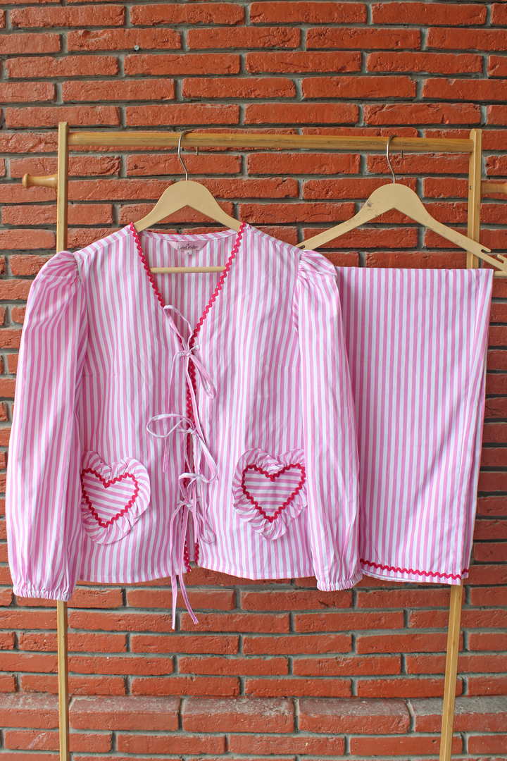 Rosy Hearts Night Suit Set