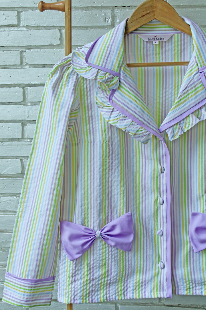 Lavender Bows Night Suit Set