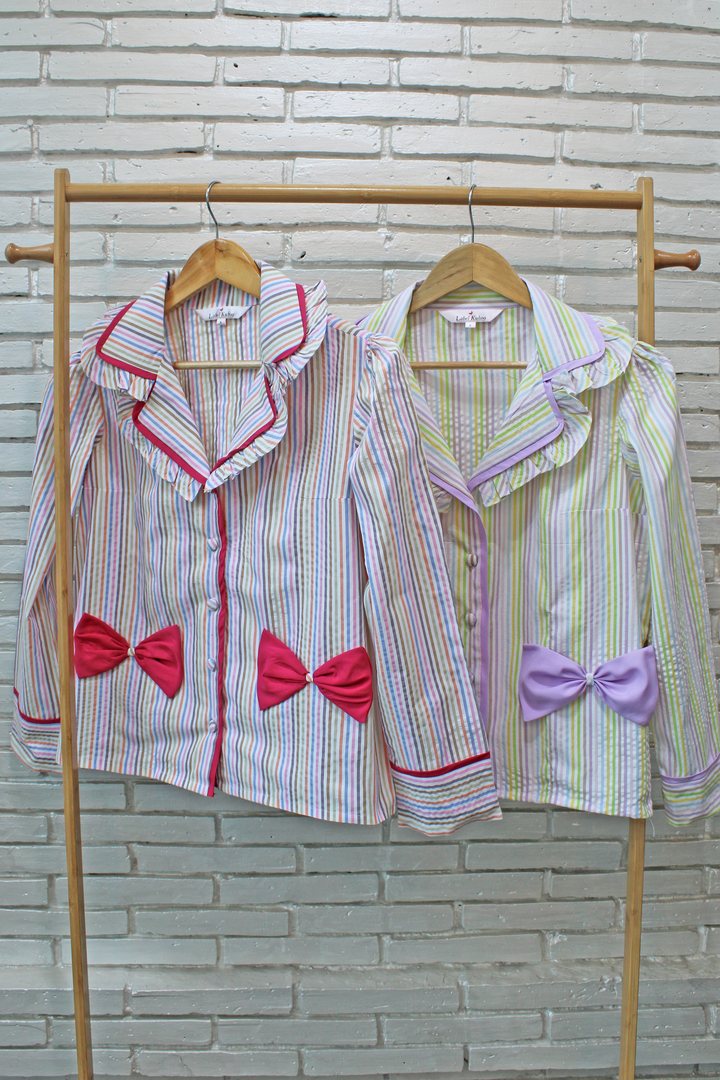 Lavender Bows Night Suit Set
