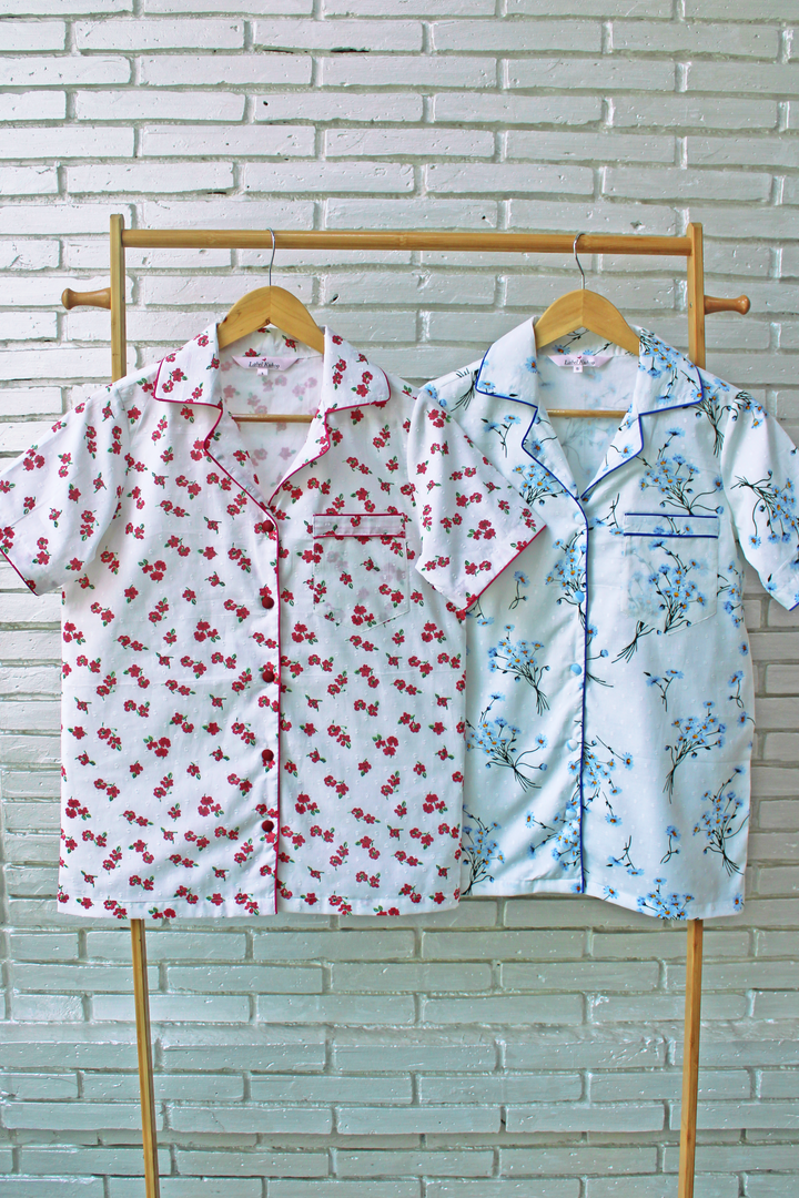 Blue Daisy Night Suit Set