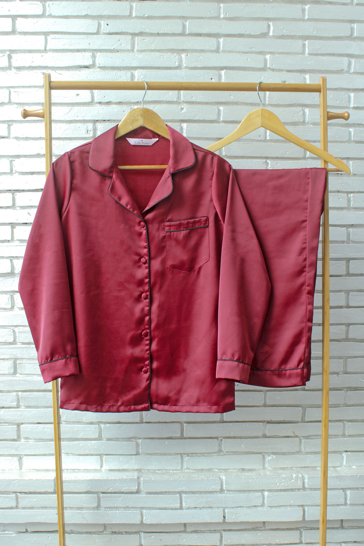 Red Wine Night Suit Set
