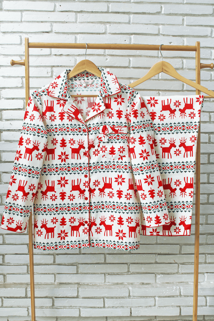Snowy Reindeer Night Suit Set