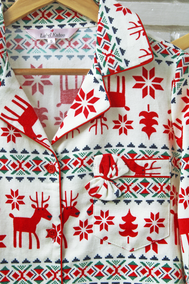 Snowy Reindeer Night Suit Set