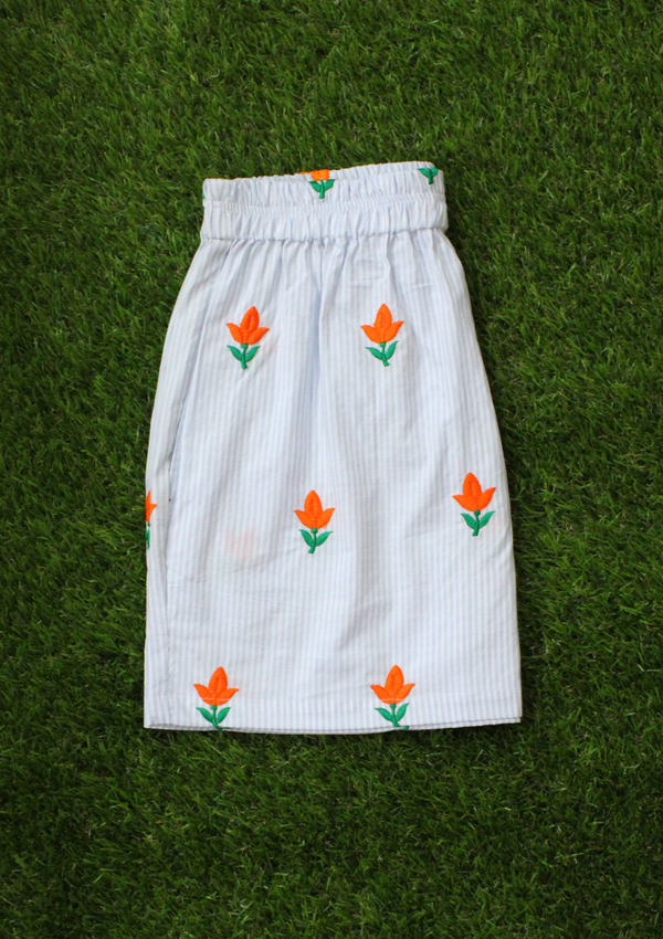 Orange Tulips Shorts