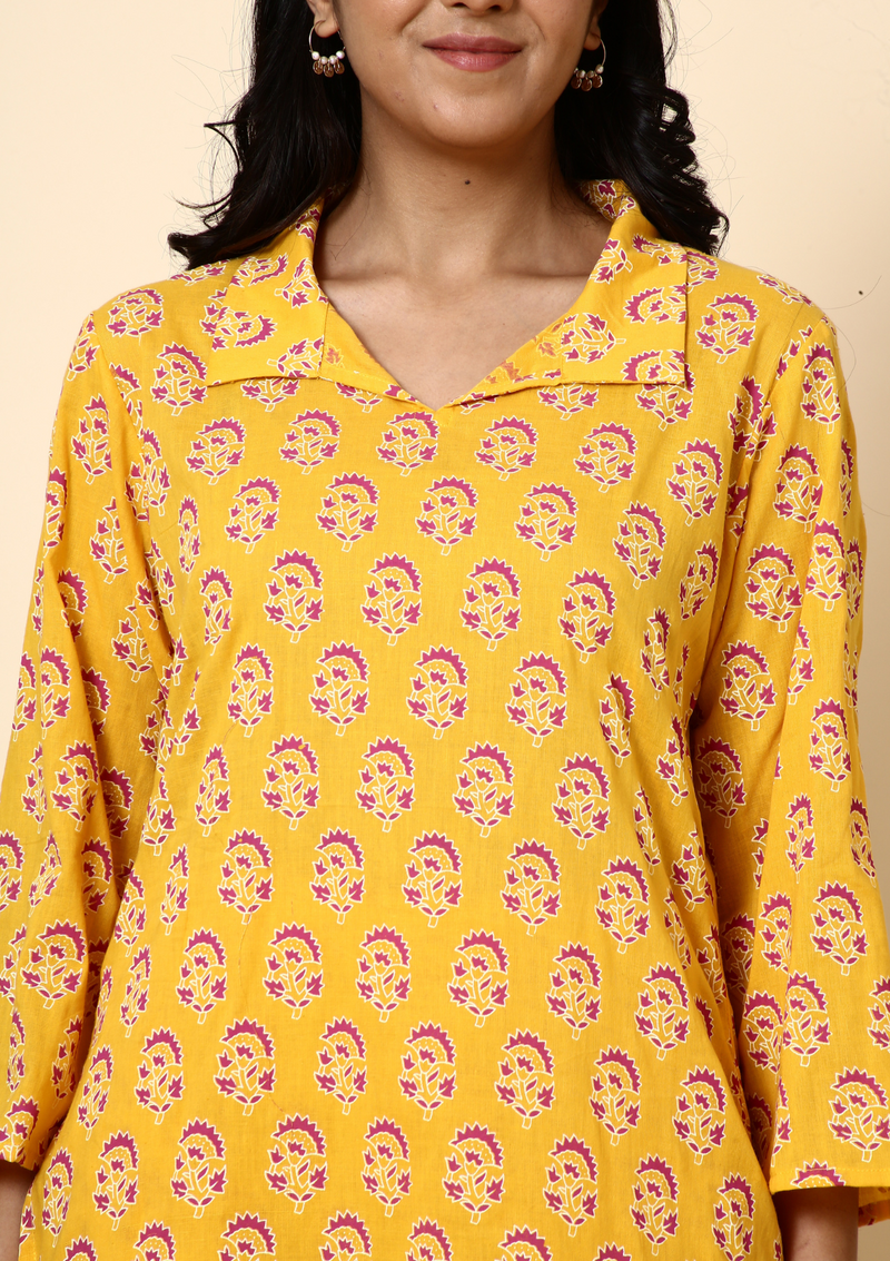 Yellow Boota Palazzo Set