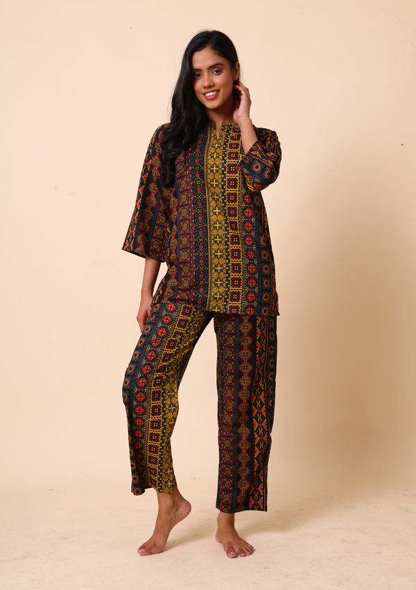 Jodhpuri Coord Set - Black - Label kuhoo