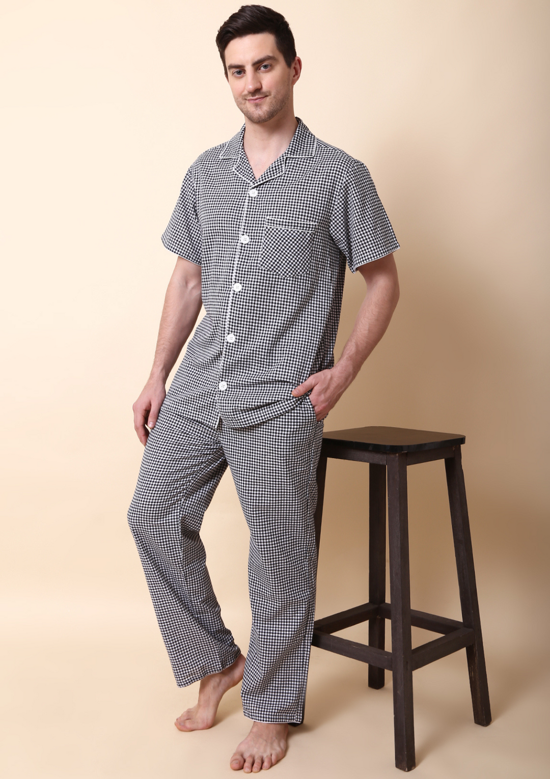 Blackberry Men night suit set - label Kuhoo