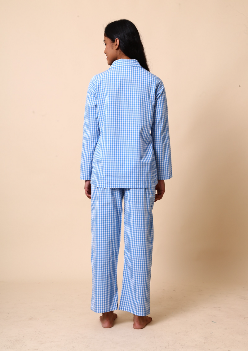 Bubblegum Night Suit Set- Blue