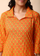 Orange Boota Palazzo Set