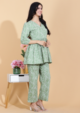 Olive Short Kurti Set