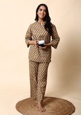 Mustard Boota Co-ord Set - label kuhoo