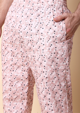 Starry Sky Men Night Suit Set - Beige