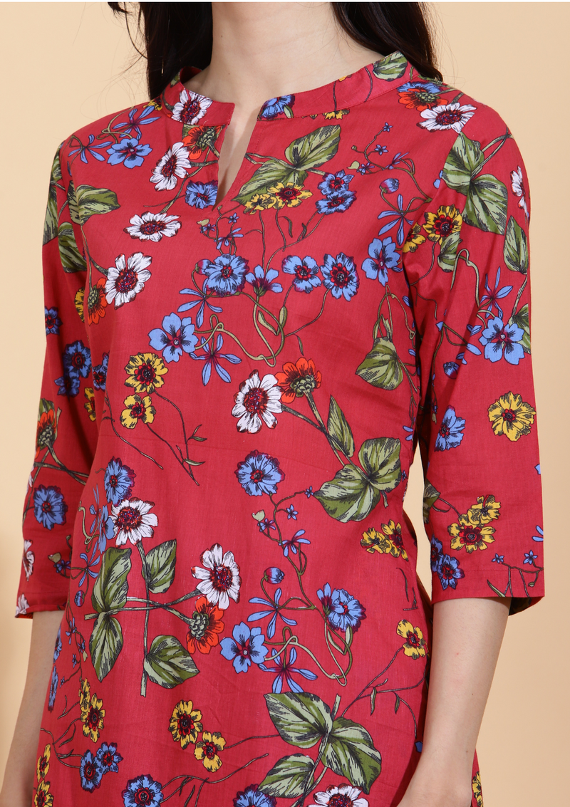 Botanical Bliss Kurta Set and Cotton embroidered kurta set of premium quality fabrics