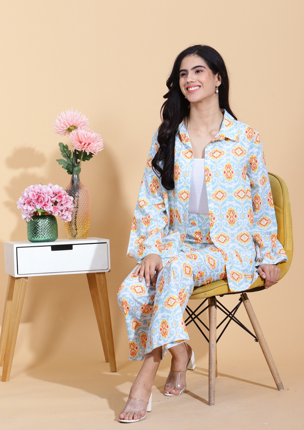Blue Citrus Co-ord Set
