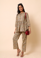 Guldaudi Peplum Set - Yellow