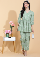 Olive Short Kurti Set