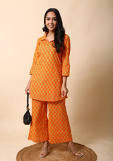 Orange Boota Palazzo Set