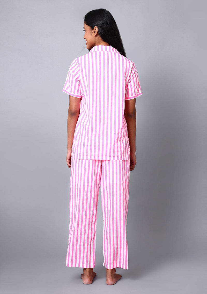 Neon Pink Night Suit Set