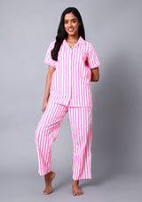 Neon Pink Night Suit Set
