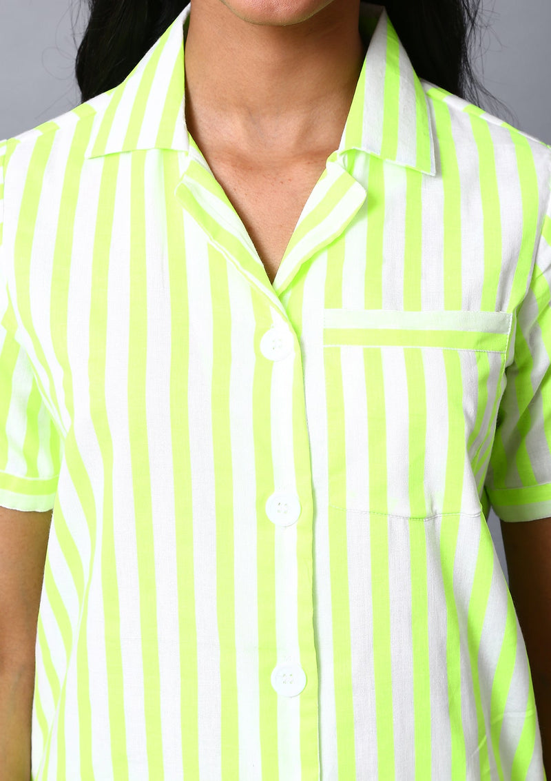 Neon Green Night Suit Set
