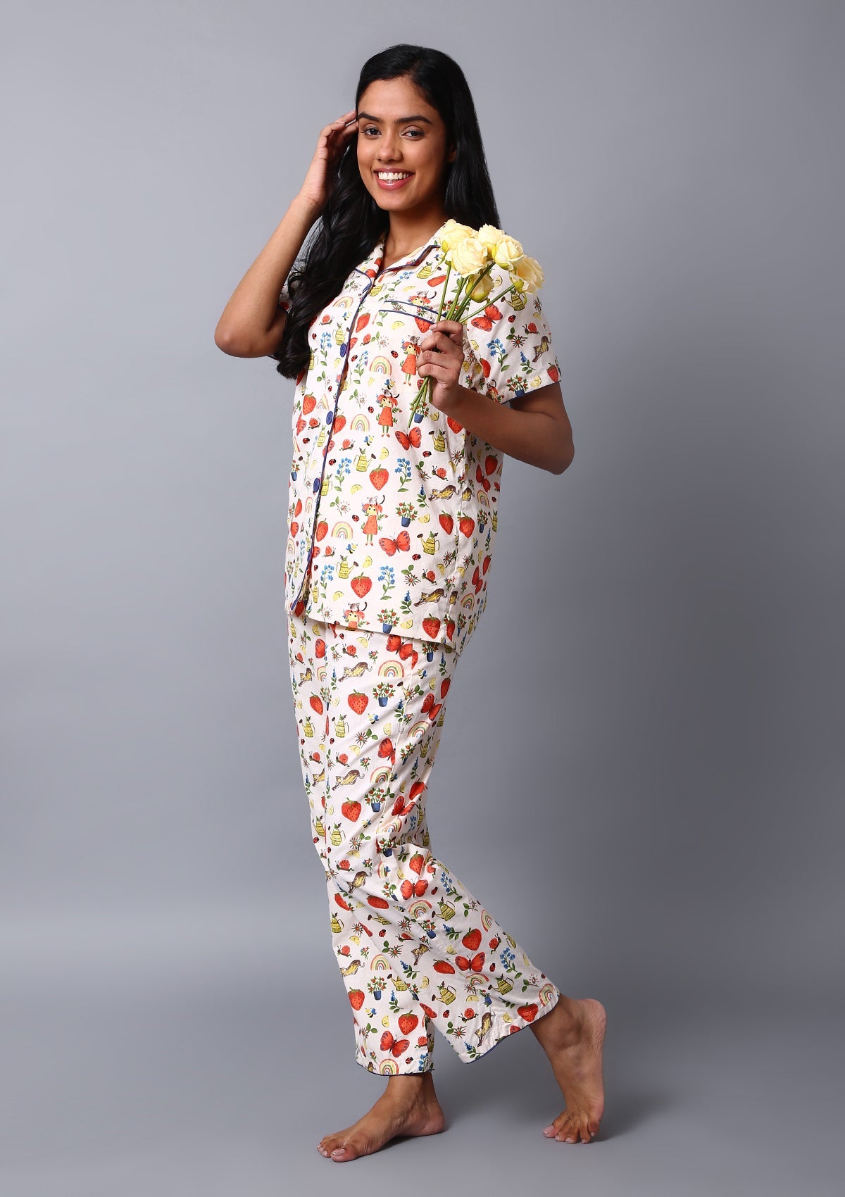 Ladies intimate sleepwear 2 Pc Latest Leopard Print Silk Night Suit-Shapewear.Pk  – shapewear.pk