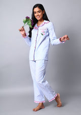 Blossom Night Suit Set- Pink