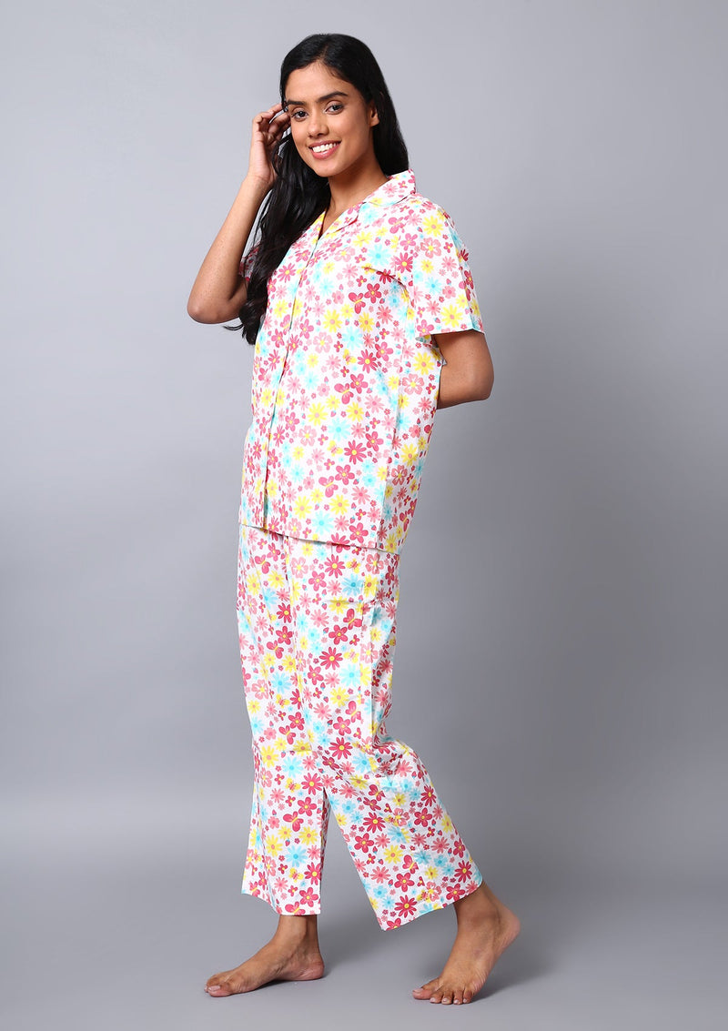 Floral Paradise Night Suit Set