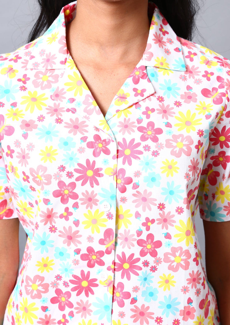 Floral Paradise Night Suit Set