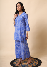 Bandhani Palazzo Set- Blue