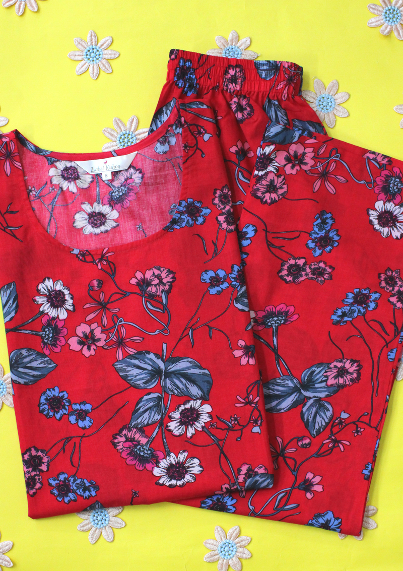 Kusum Sleeveless Night Suit Set