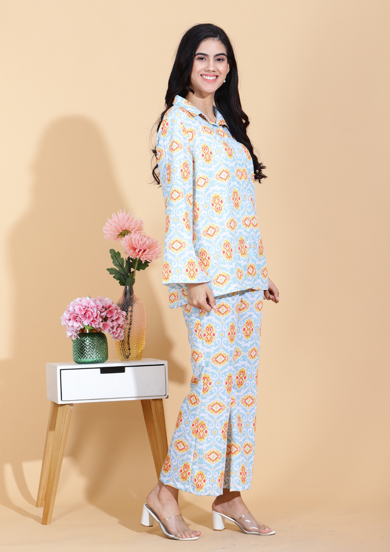 Blue Citrus Co-ord Set