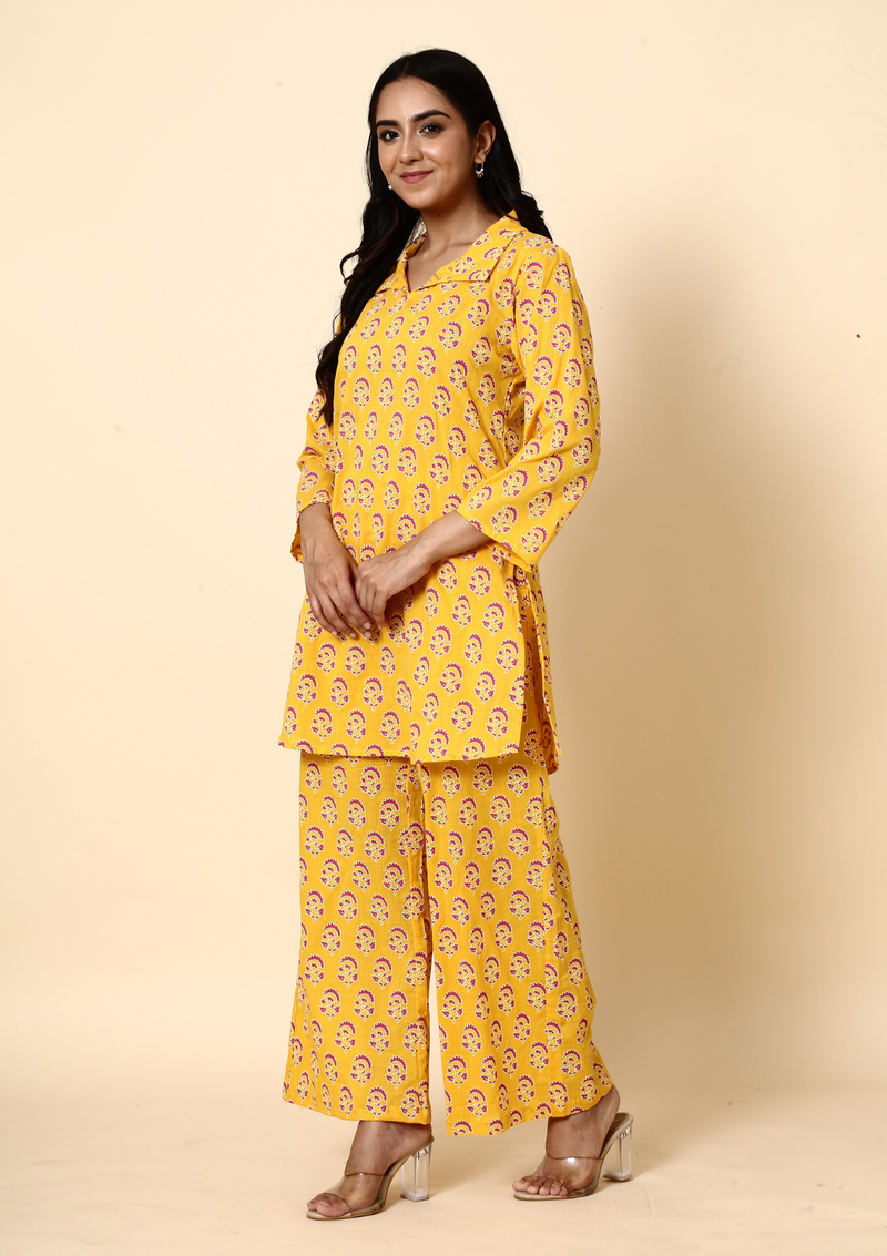 Yellow Boota Palazzo Set