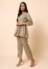 Guldaudi Peplum Set - Yellow
