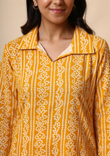 Bandhani Palazzo Set- Yellow