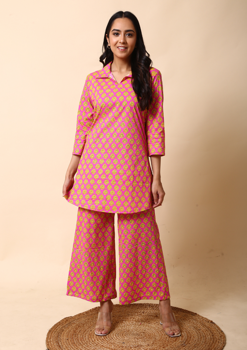 Pink Boota Palazzo Set