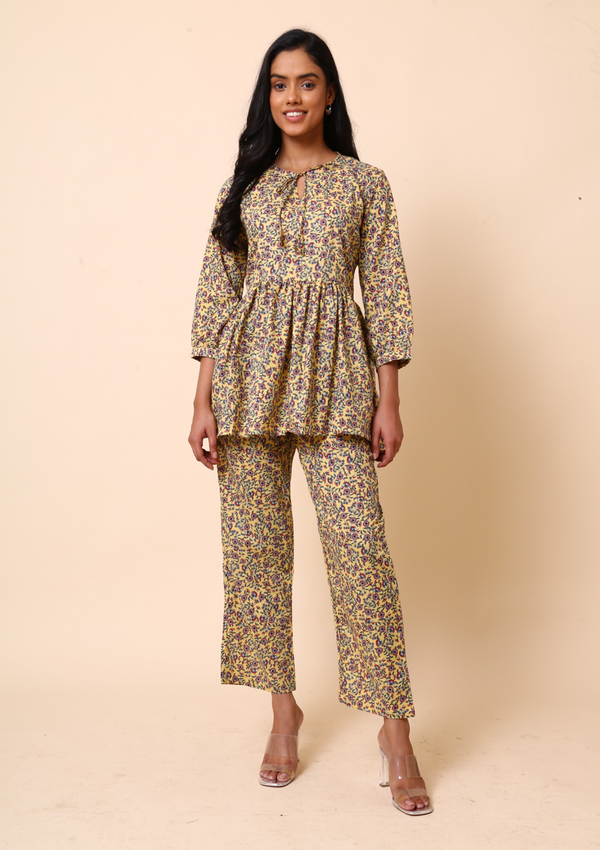 Guldaudi Peplum Set - Yellow