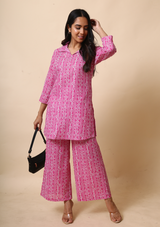 Bandhani Palazzo Set- Pink